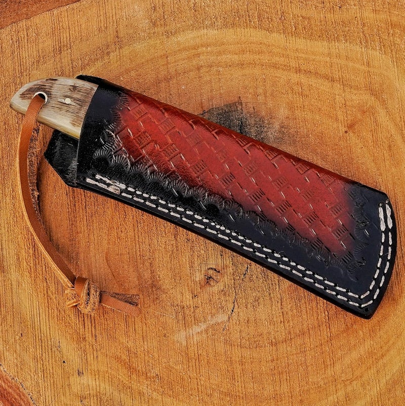 BE BREAK EDGE Handmade 1095 Steel Lineman’s Hawkbill knife with Leather sheath, Heavy Duty Utility Knife blade Electrician Wire Skinning knife for professional. - Image 5